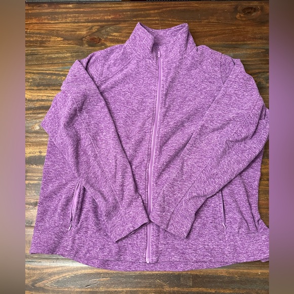 Duluth Trading Co Full Zip Fleece Jacket ZipperPockets Women's 2XL Lilac Purple - Picture 8 of 11